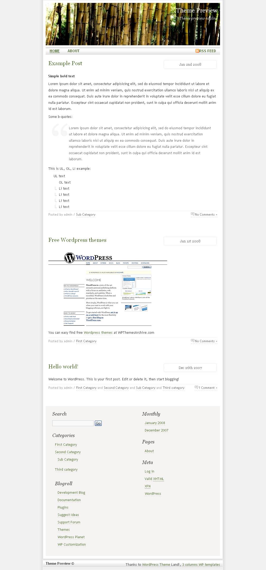 download Bamboo theme