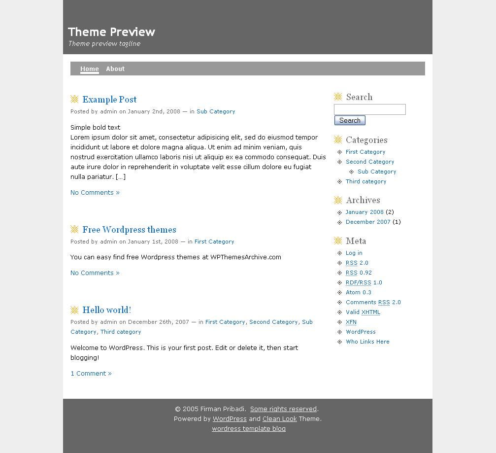 download Clean Look theme