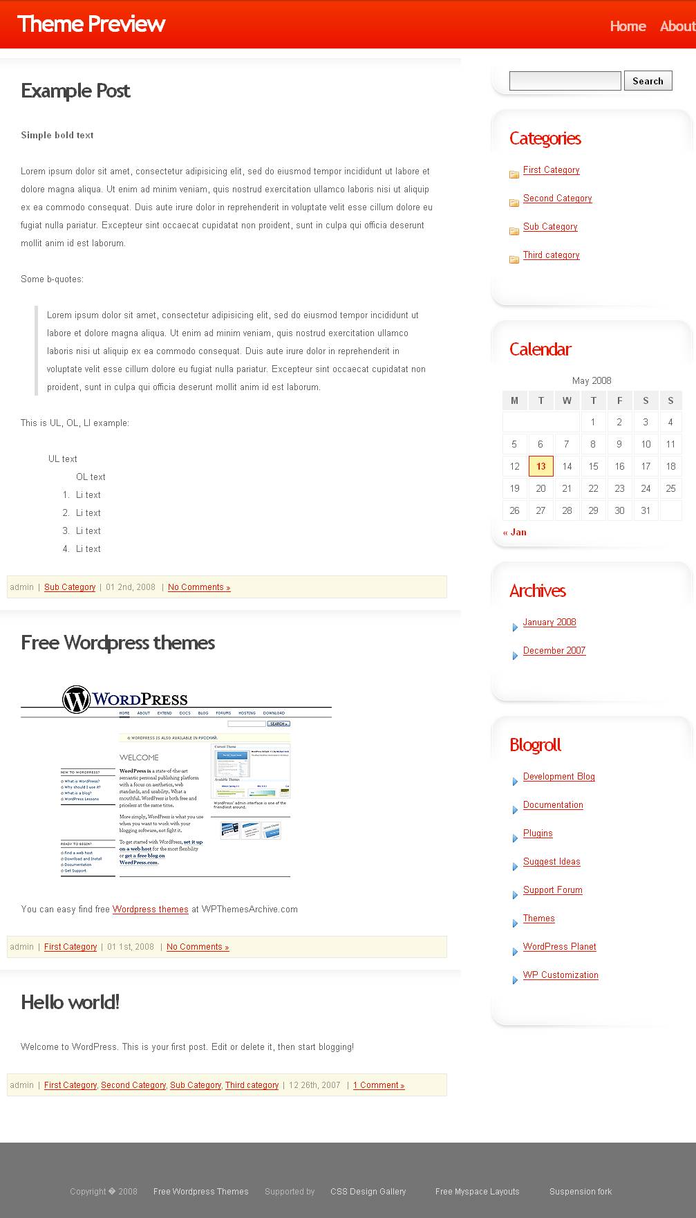download Red Color theme