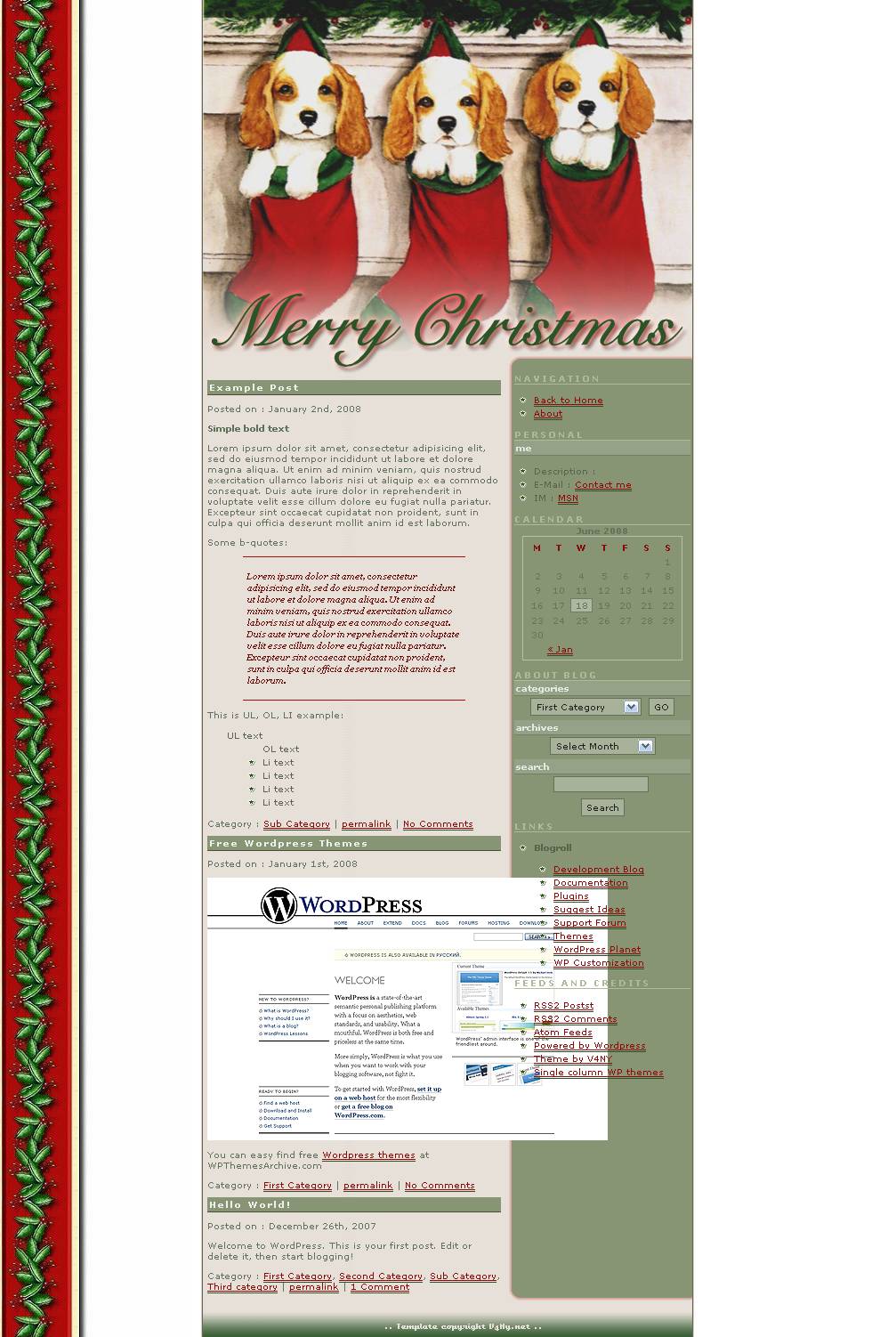download V4NYChristmas3 theme