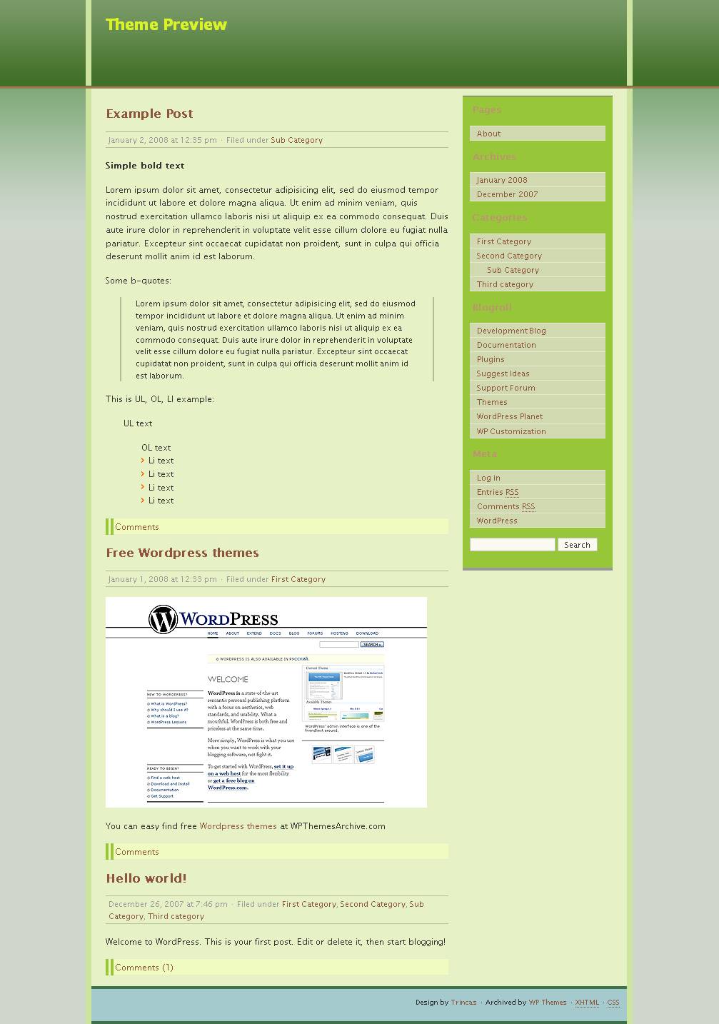 download Green theme