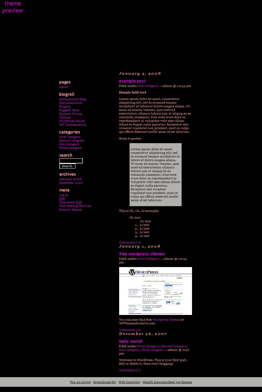 download Beach Flowers theme