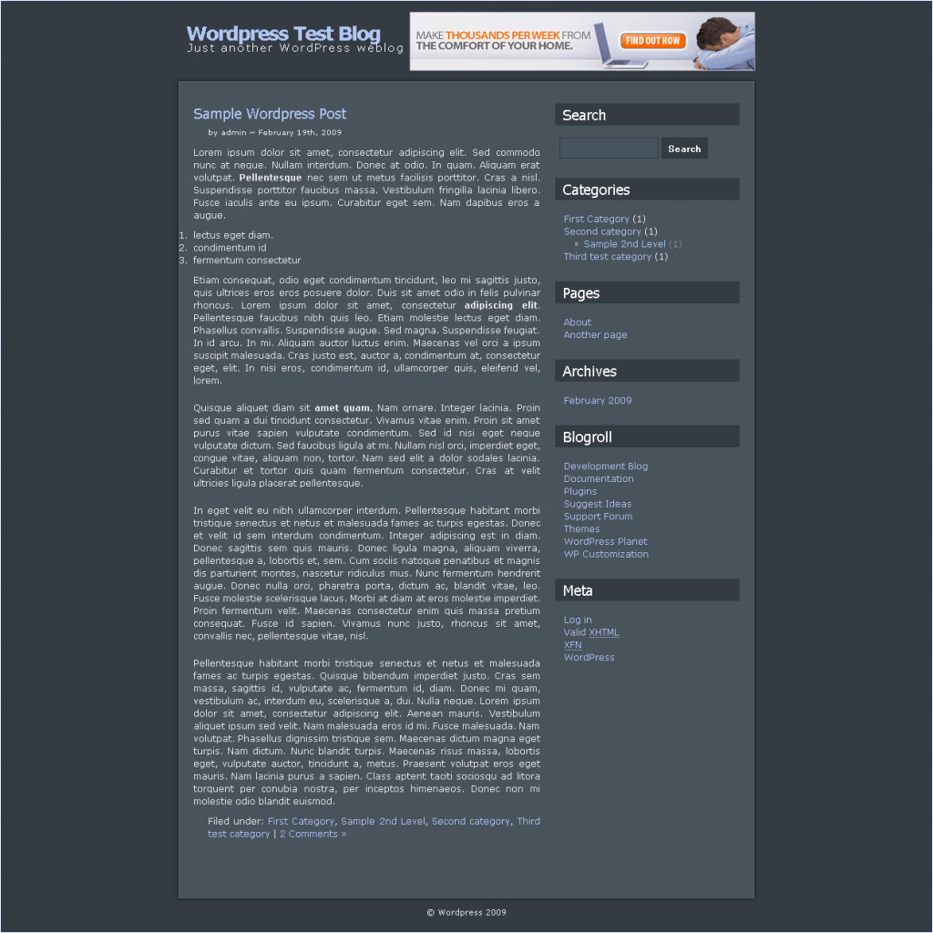 download WPDark theme