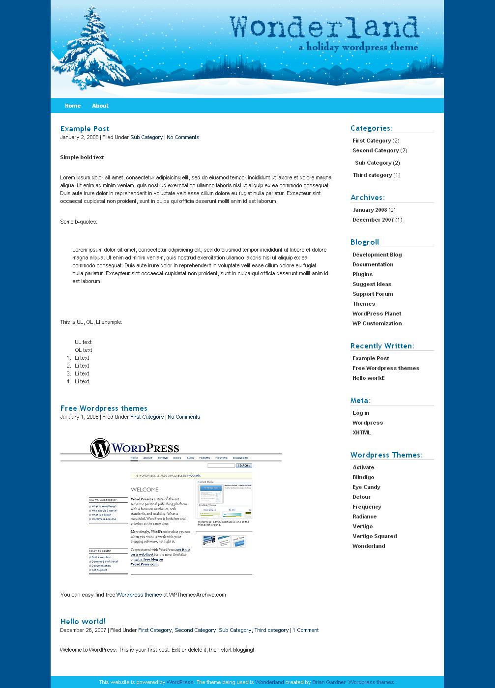 download Wonderland theme