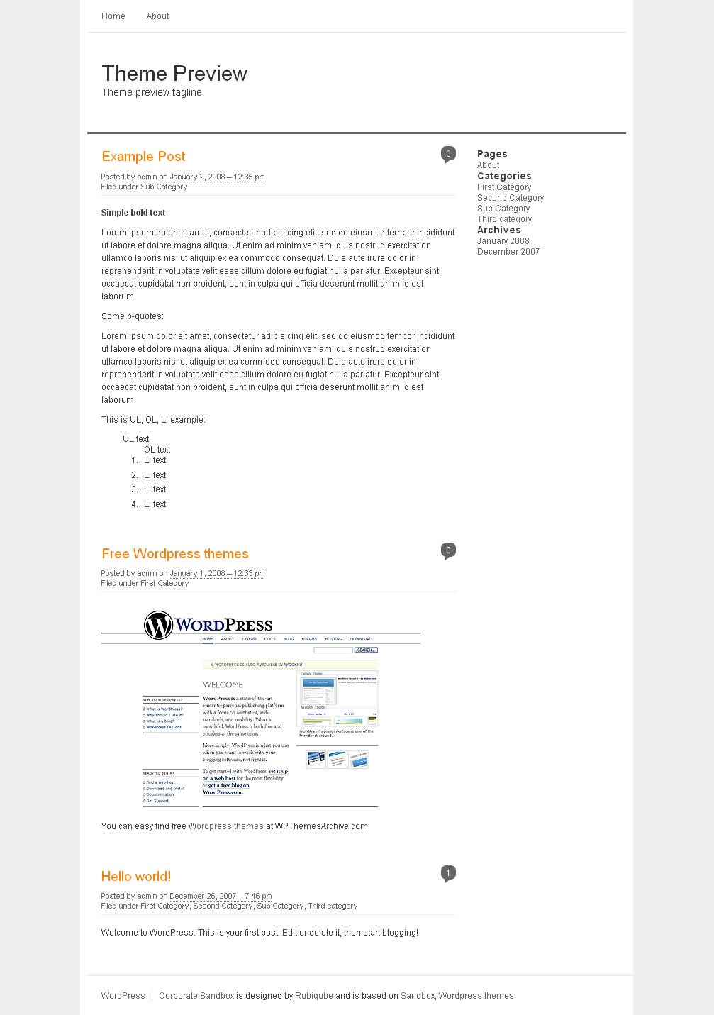 download Corporate Sandbox theme