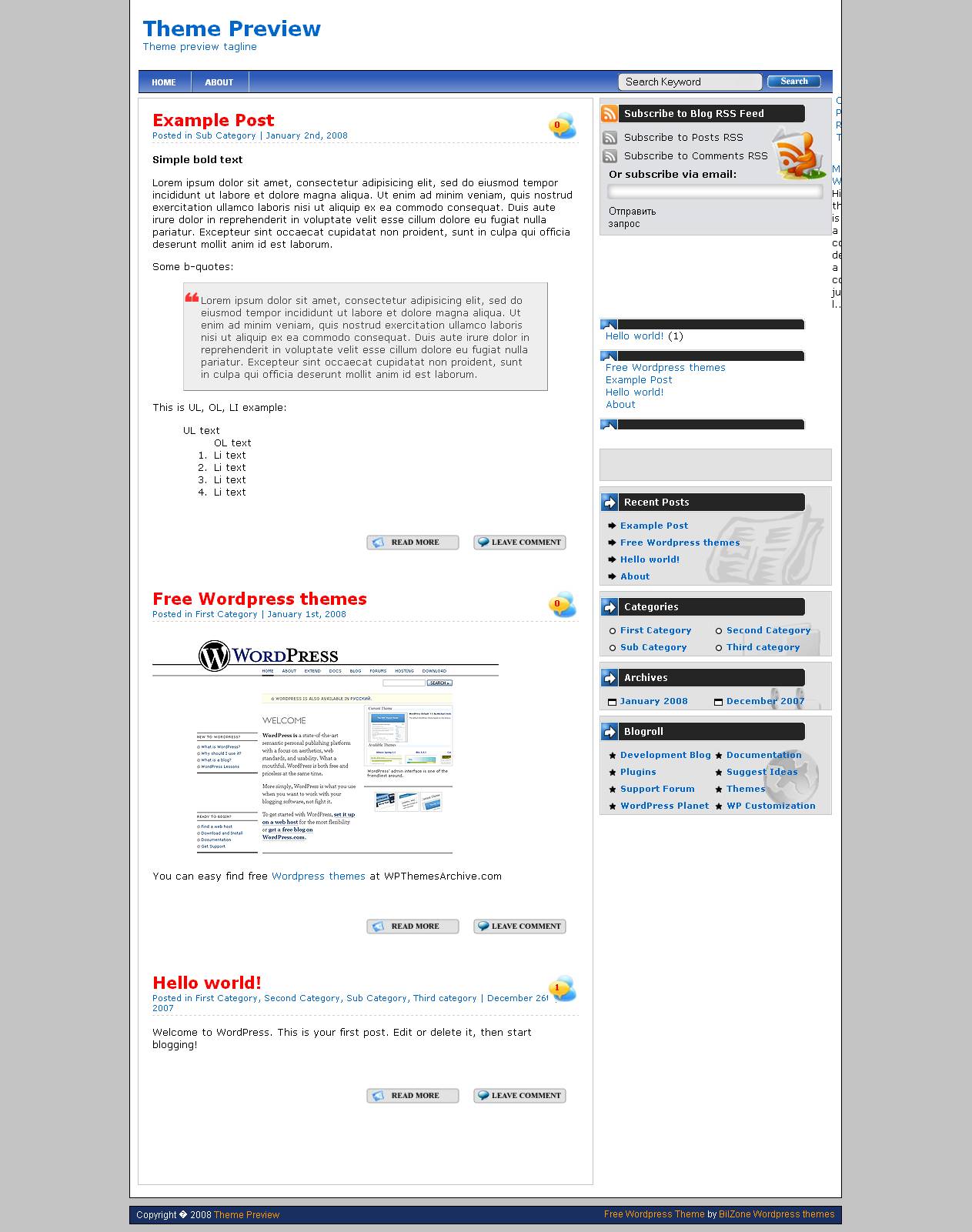 download BilZone Theme theme