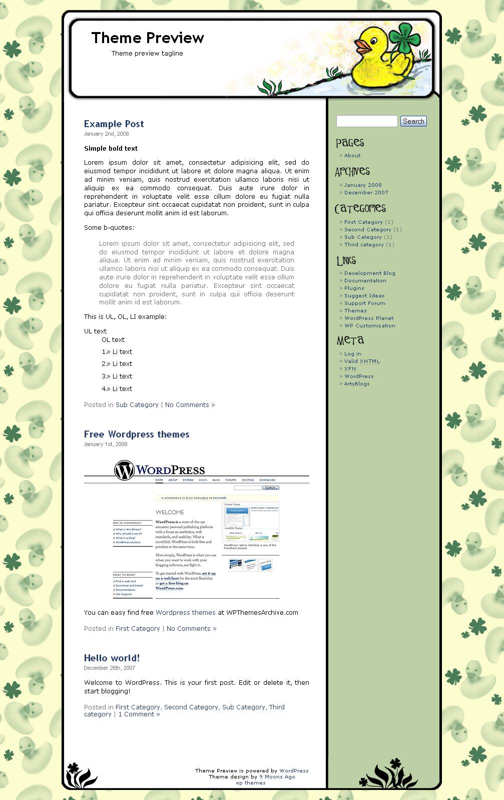 download Lucky Duck theme