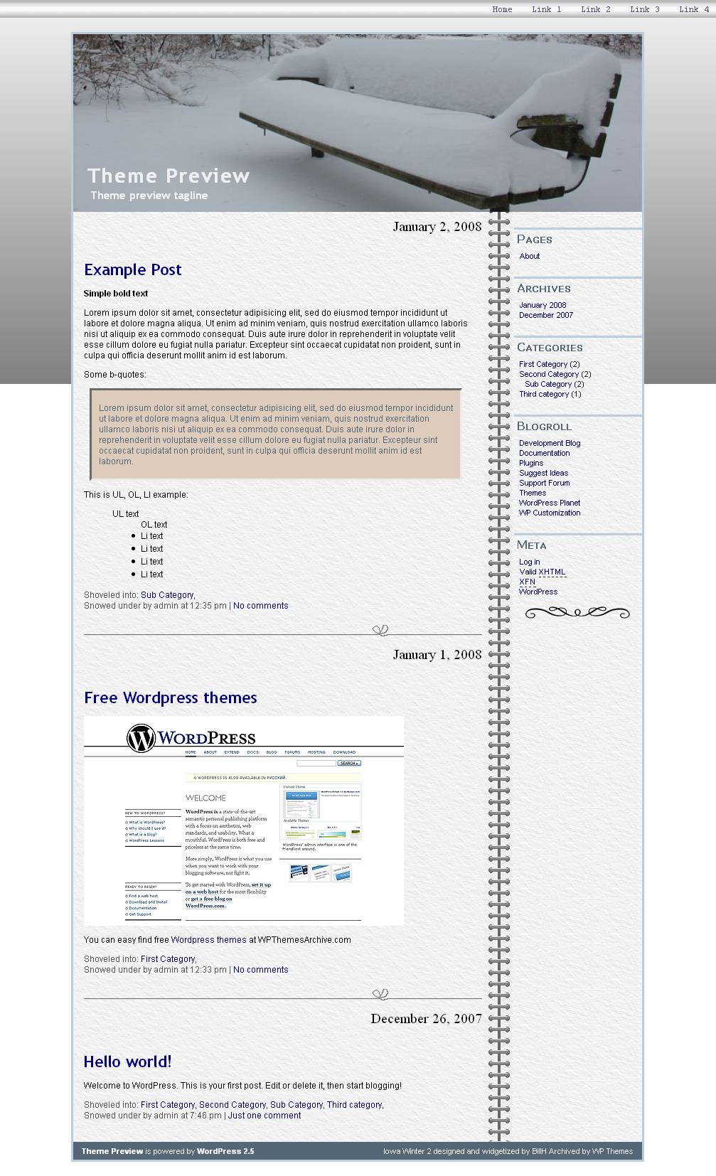 download Iowa Winter 2 theme