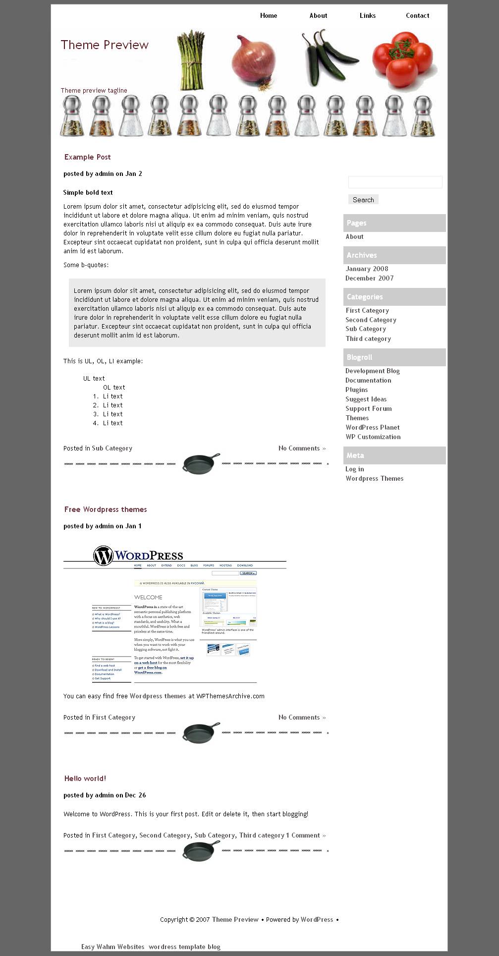 download veggies and spice theme