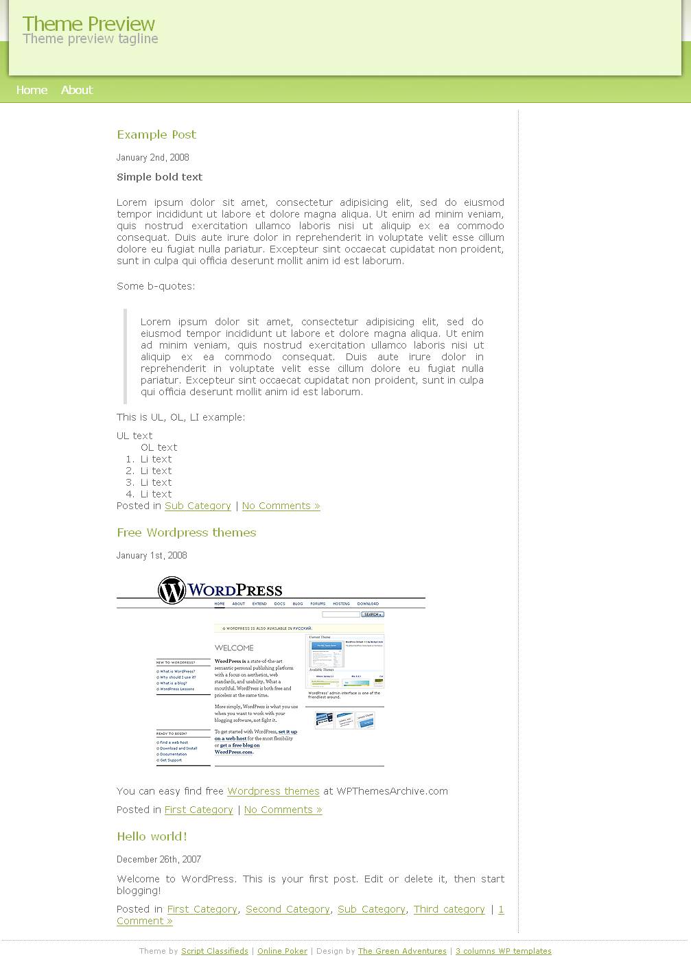 download Greencolor theme