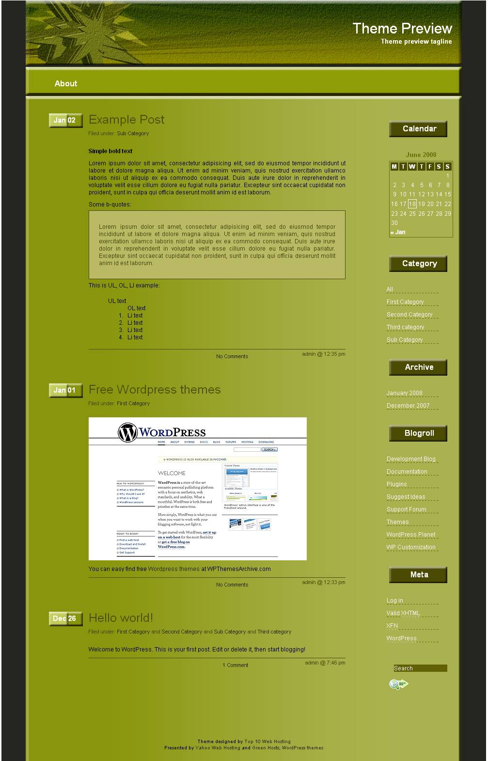 download Green Illusion theme