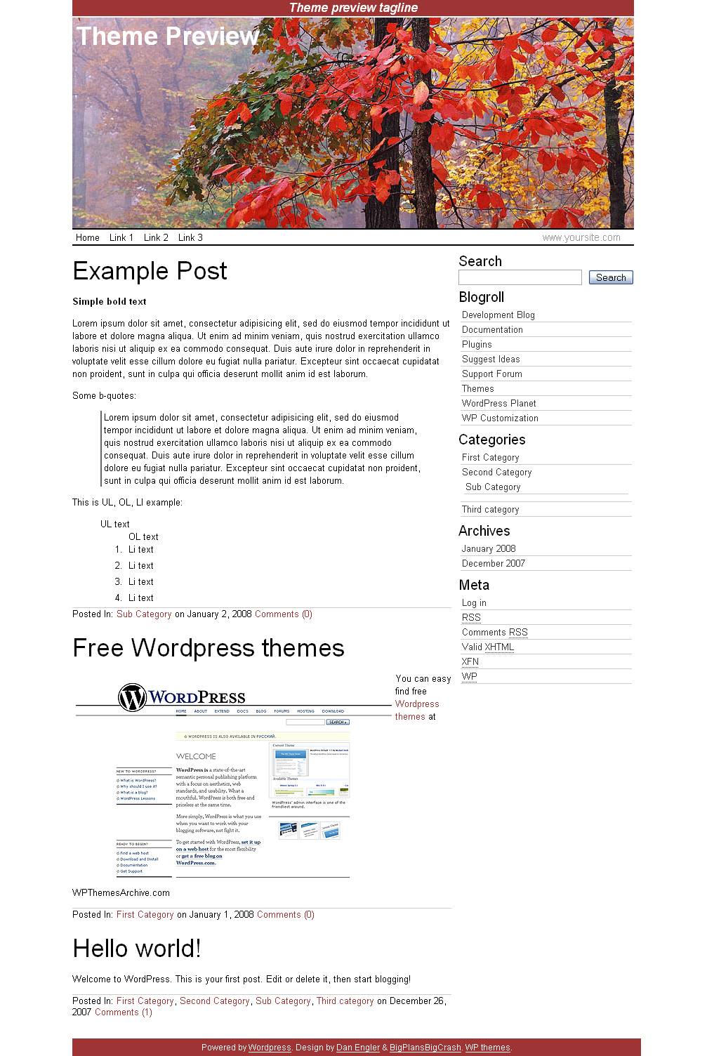 download Bare Bones theme