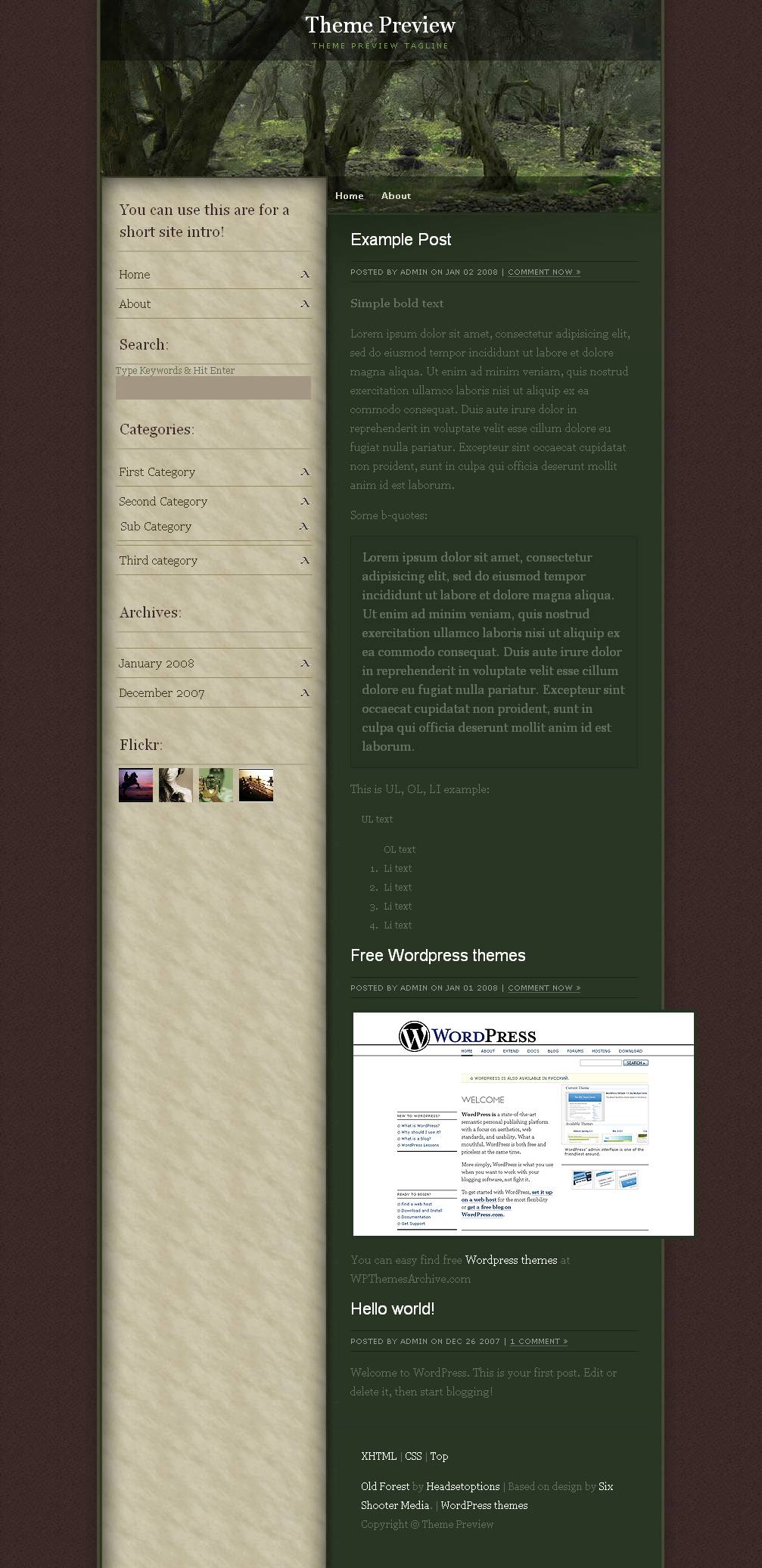 download oldforest theme