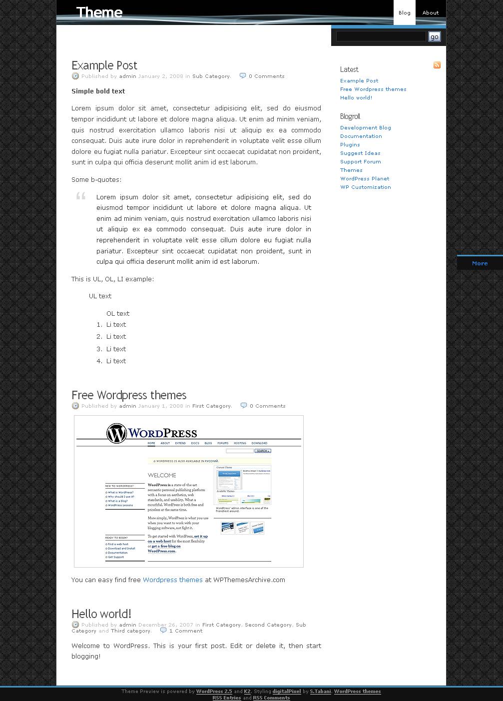download digitalPixel theme