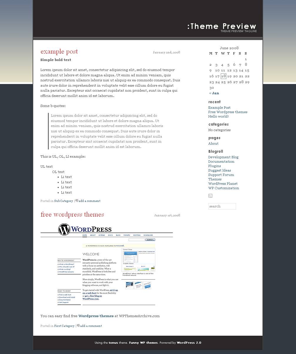 download tonus theme