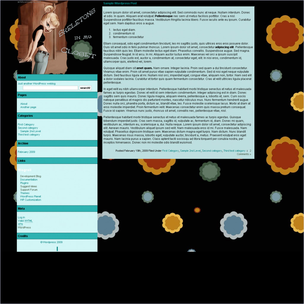 download Skeletons In My Closet theme