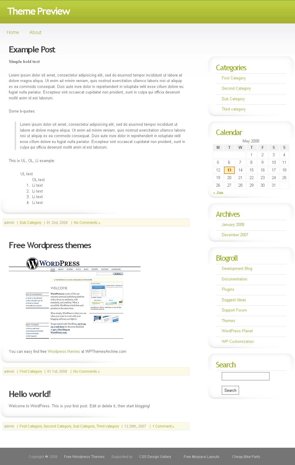 download Greenish Gredient theme