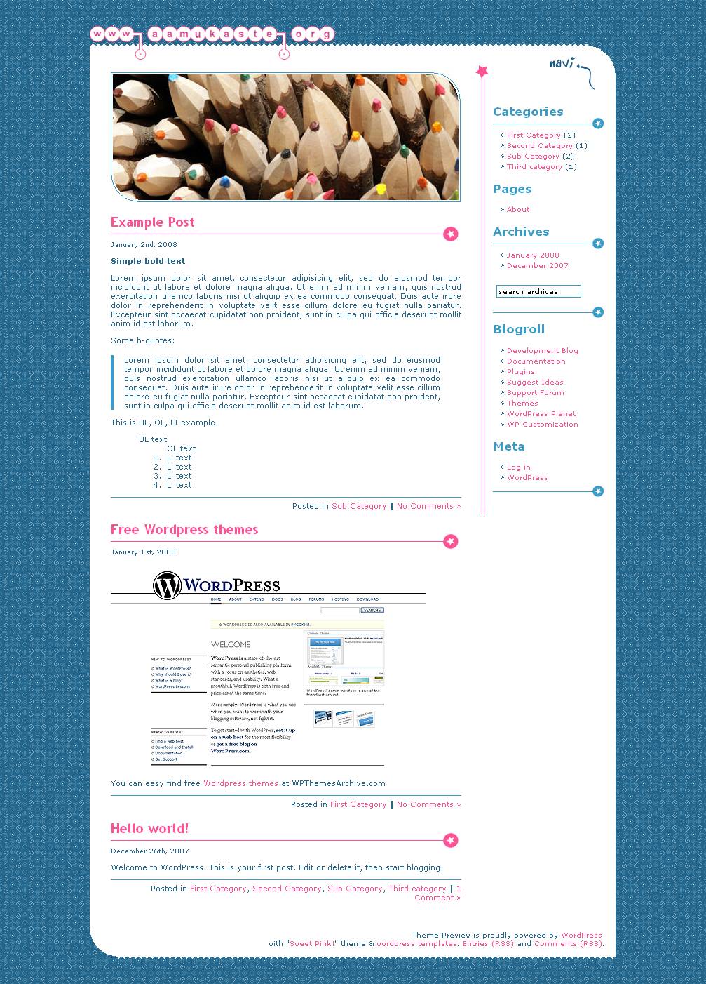 download Sweet pink! theme