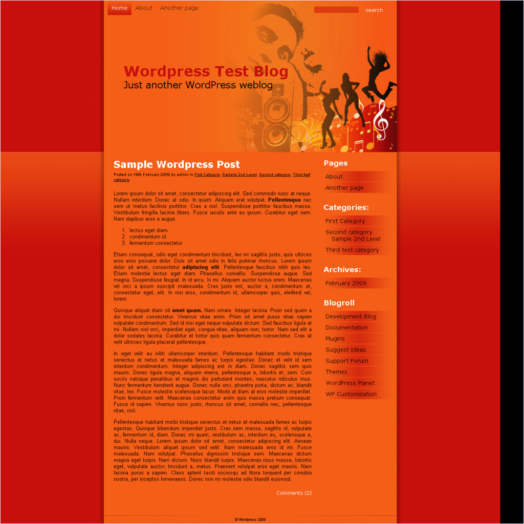 download Orange Party theme