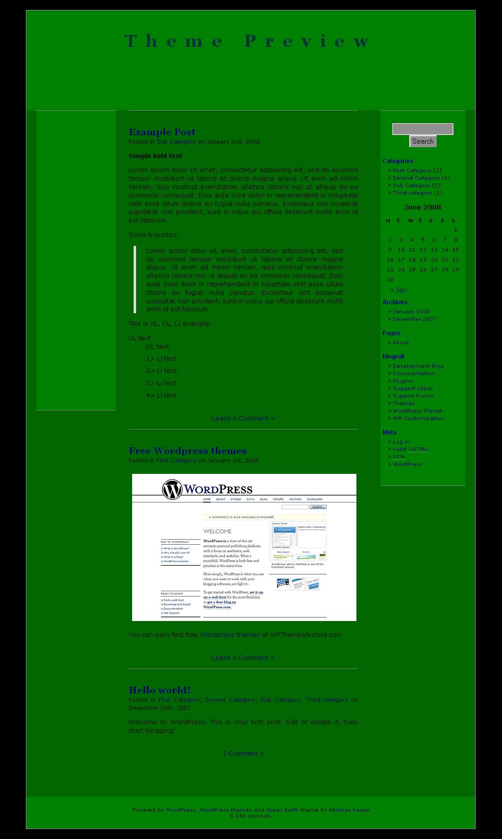 download Green Earth theme