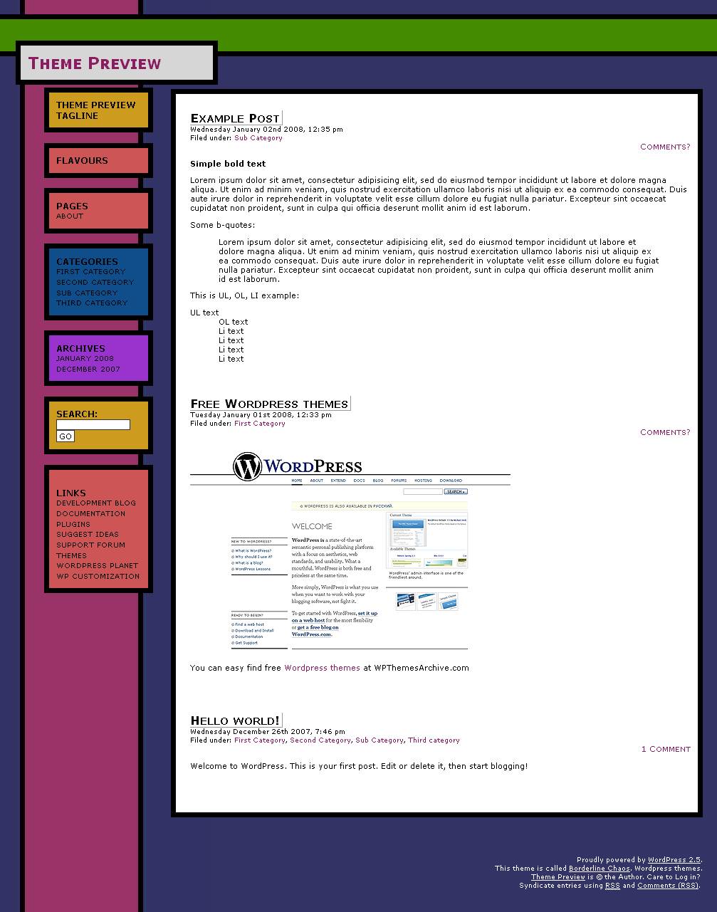 download Borderline Chaos theme