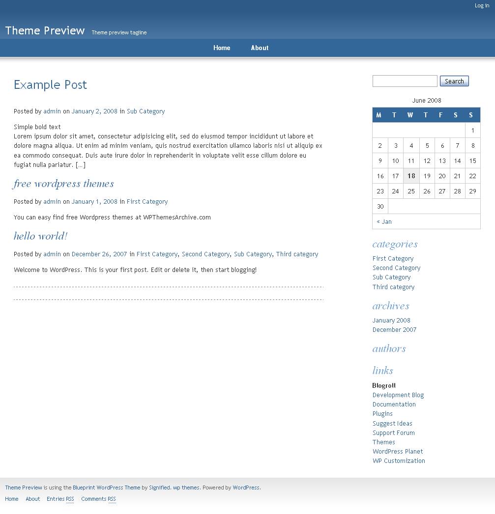 download Blueprint theme