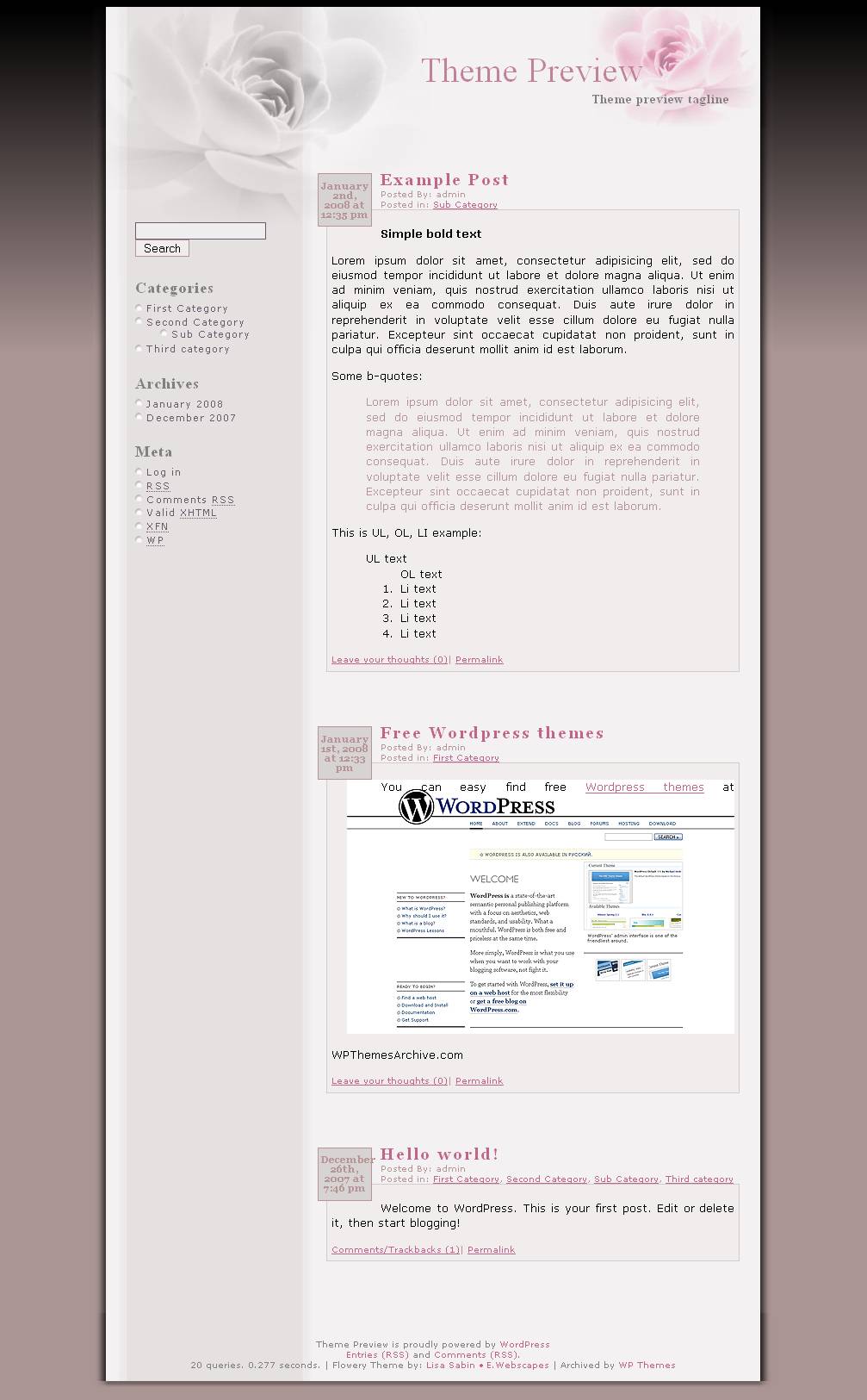 download Flowery theme