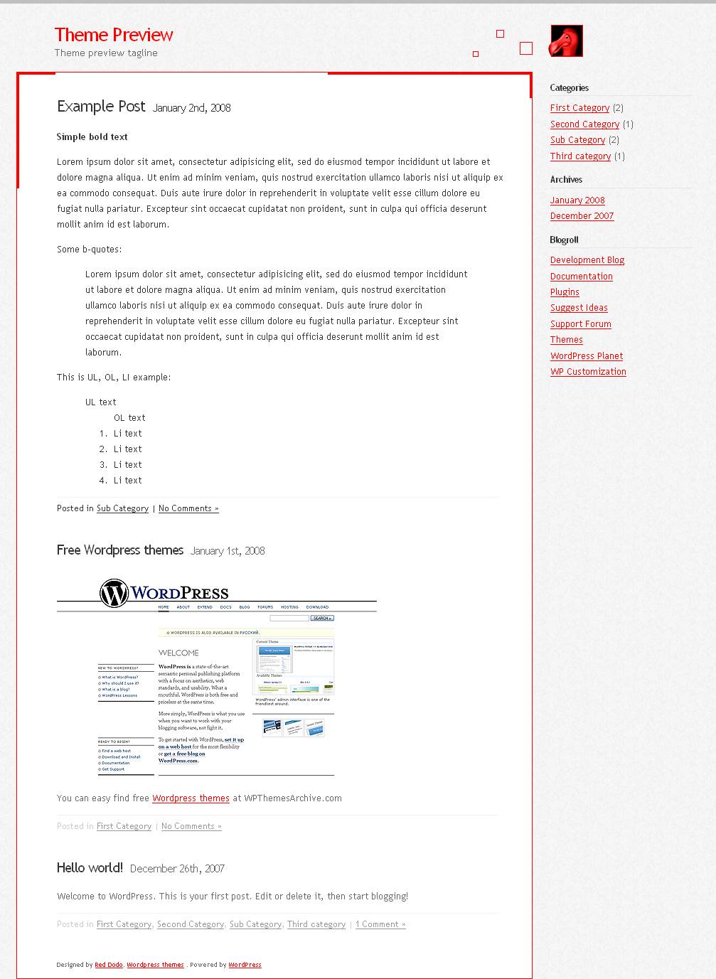 download Red Dodo theme