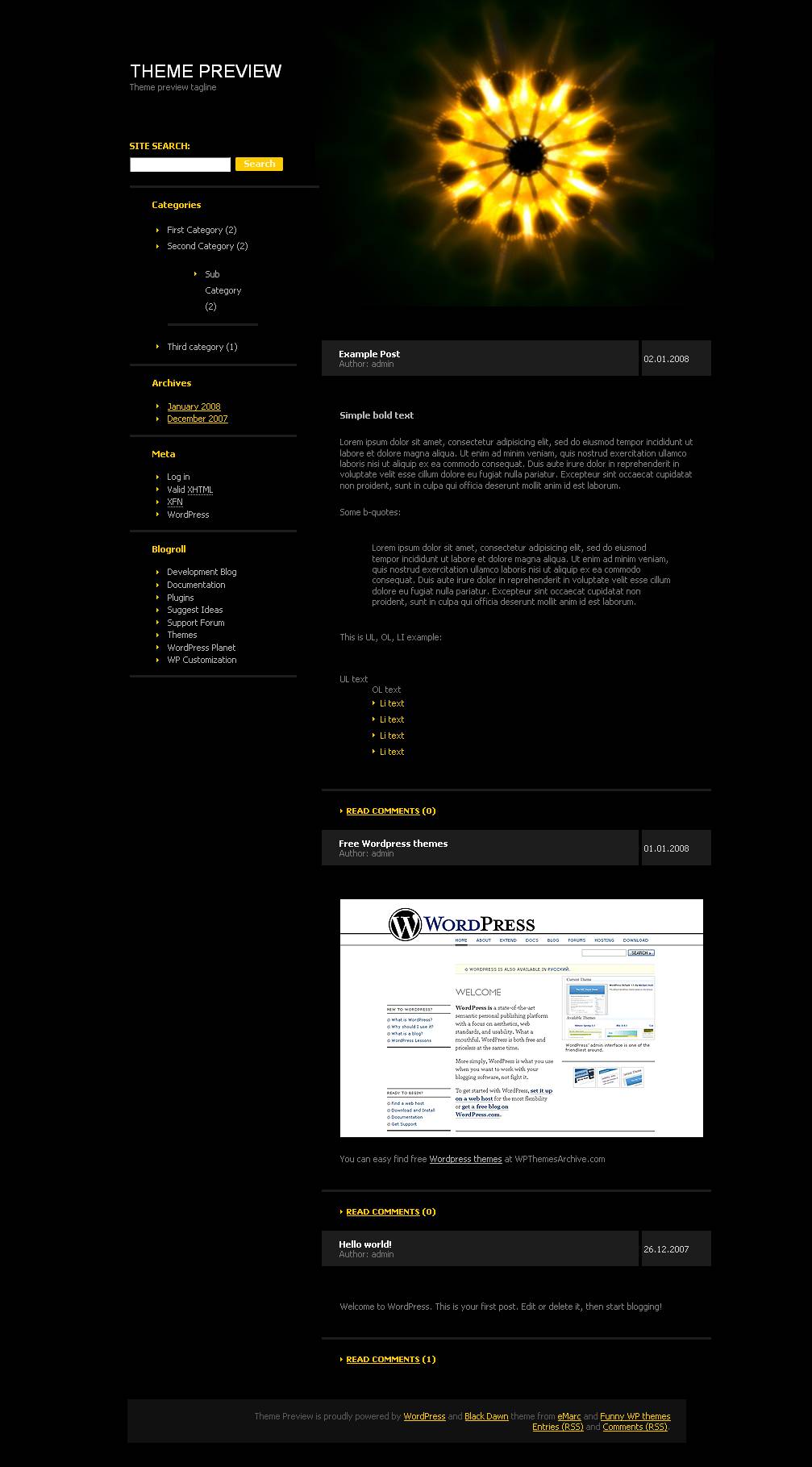download Black Dawn theme