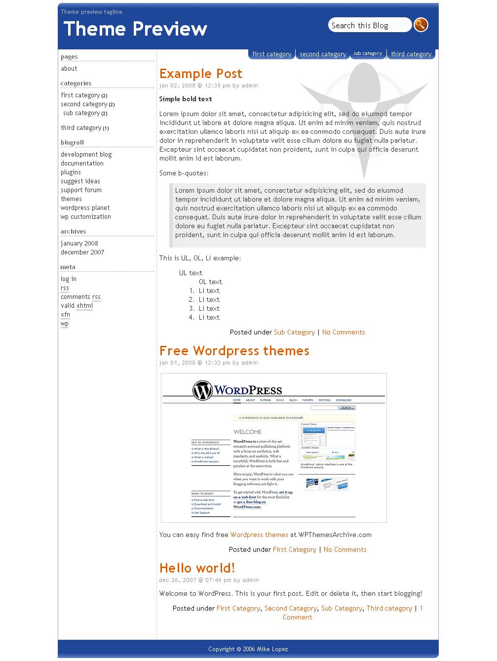 download Transinnova Blue theme