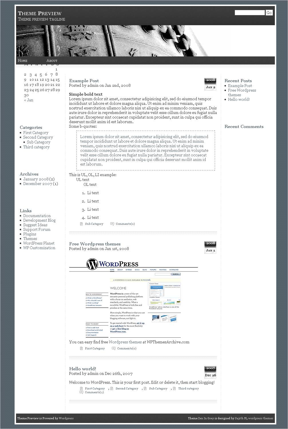 download Zen In Grey theme