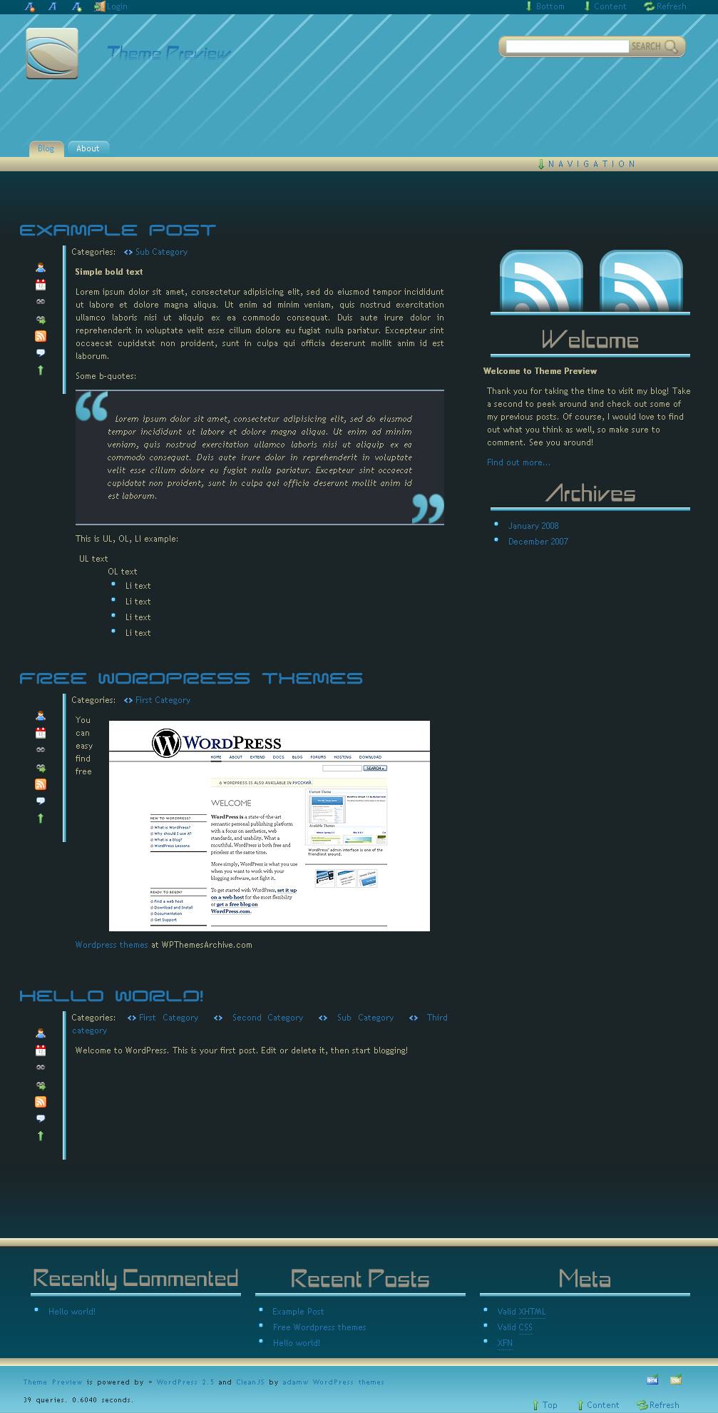 download CleanJS - WEB 2.0 look theme