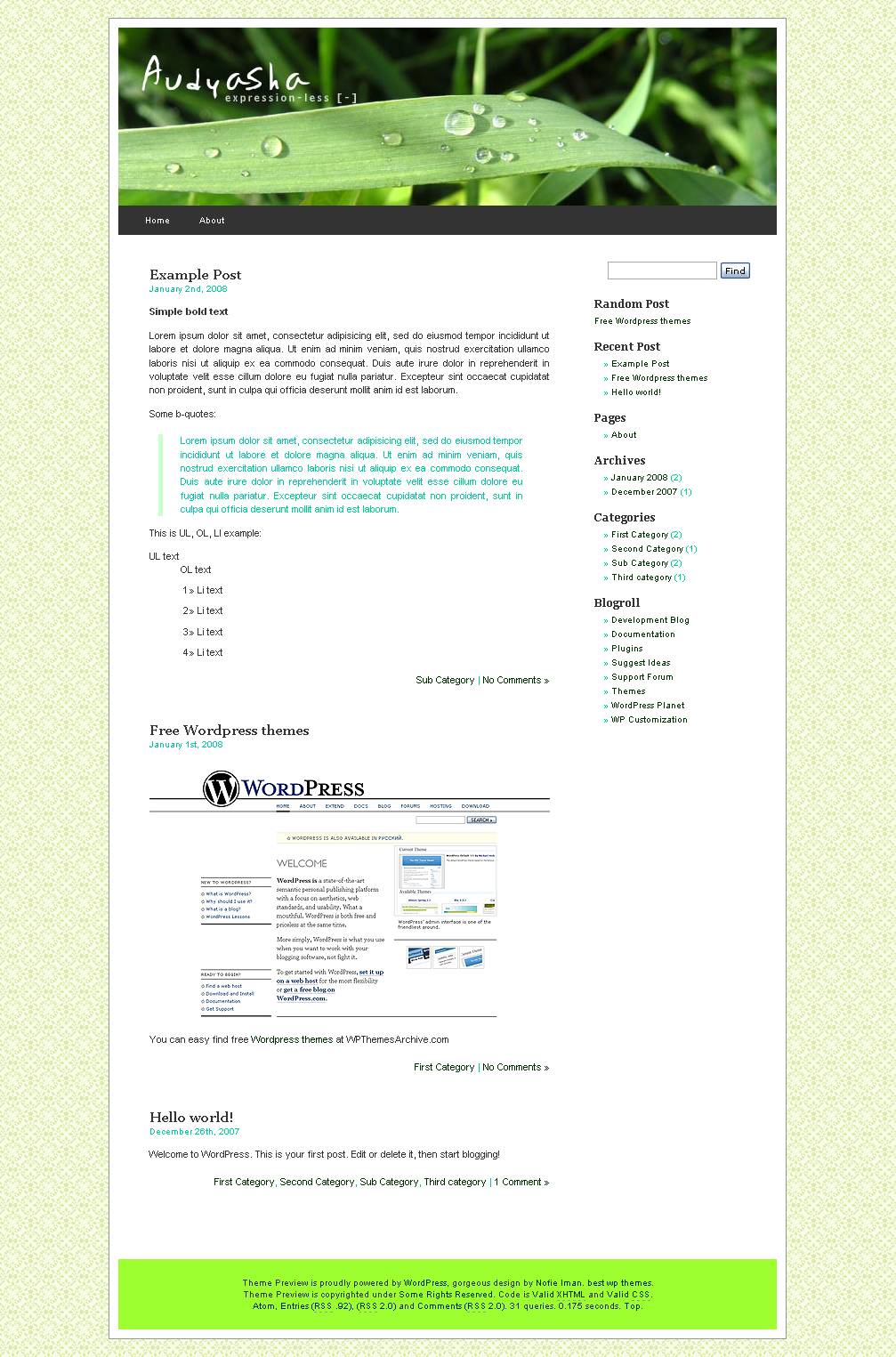 download Audyasha theme