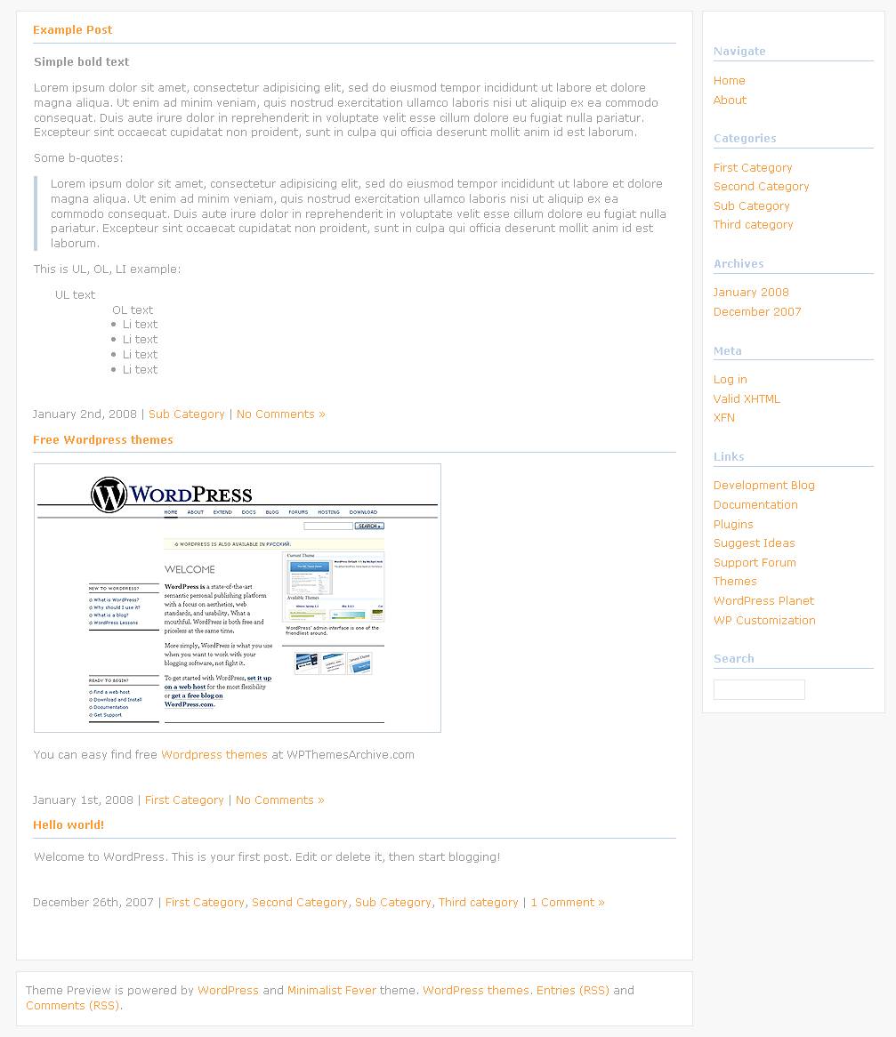 download Minimalist Fever theme