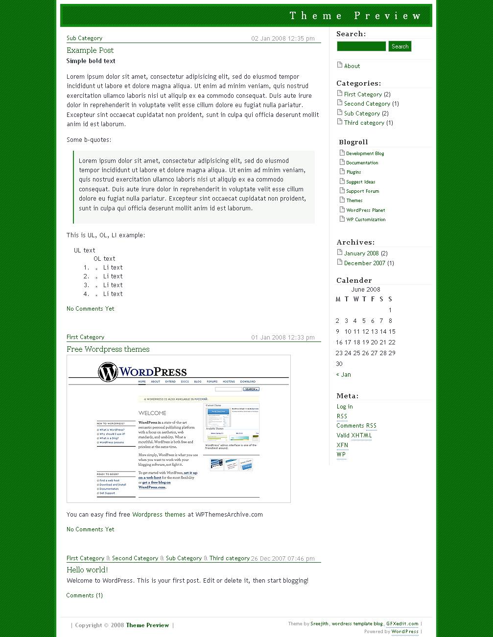 download mGreen theme
