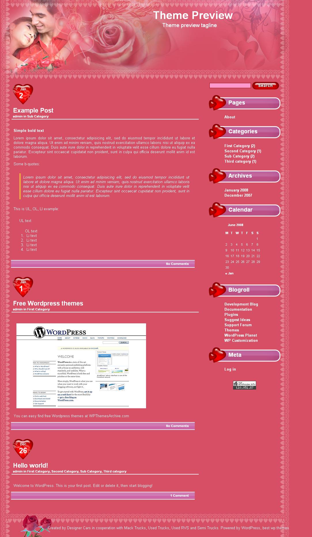 download Valentine theme