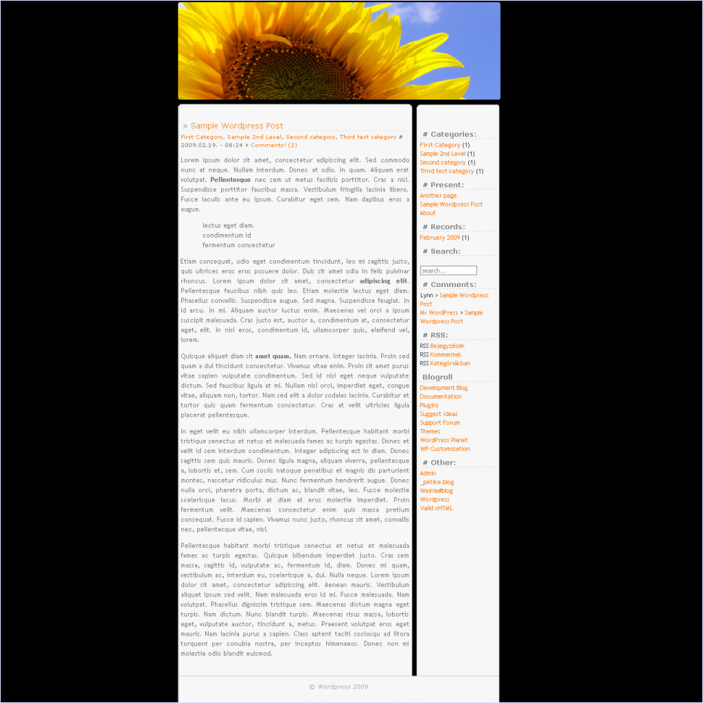 download Sunflower theme