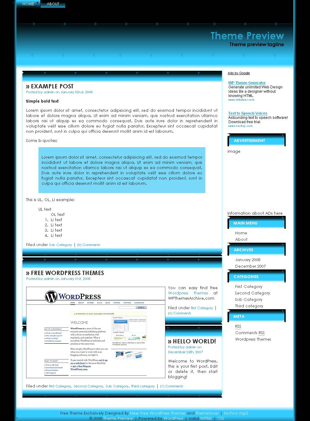 download ElectroBlu theme