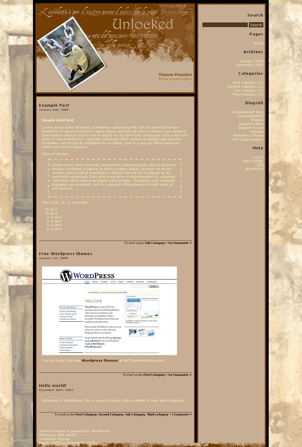 download Unlocked theme