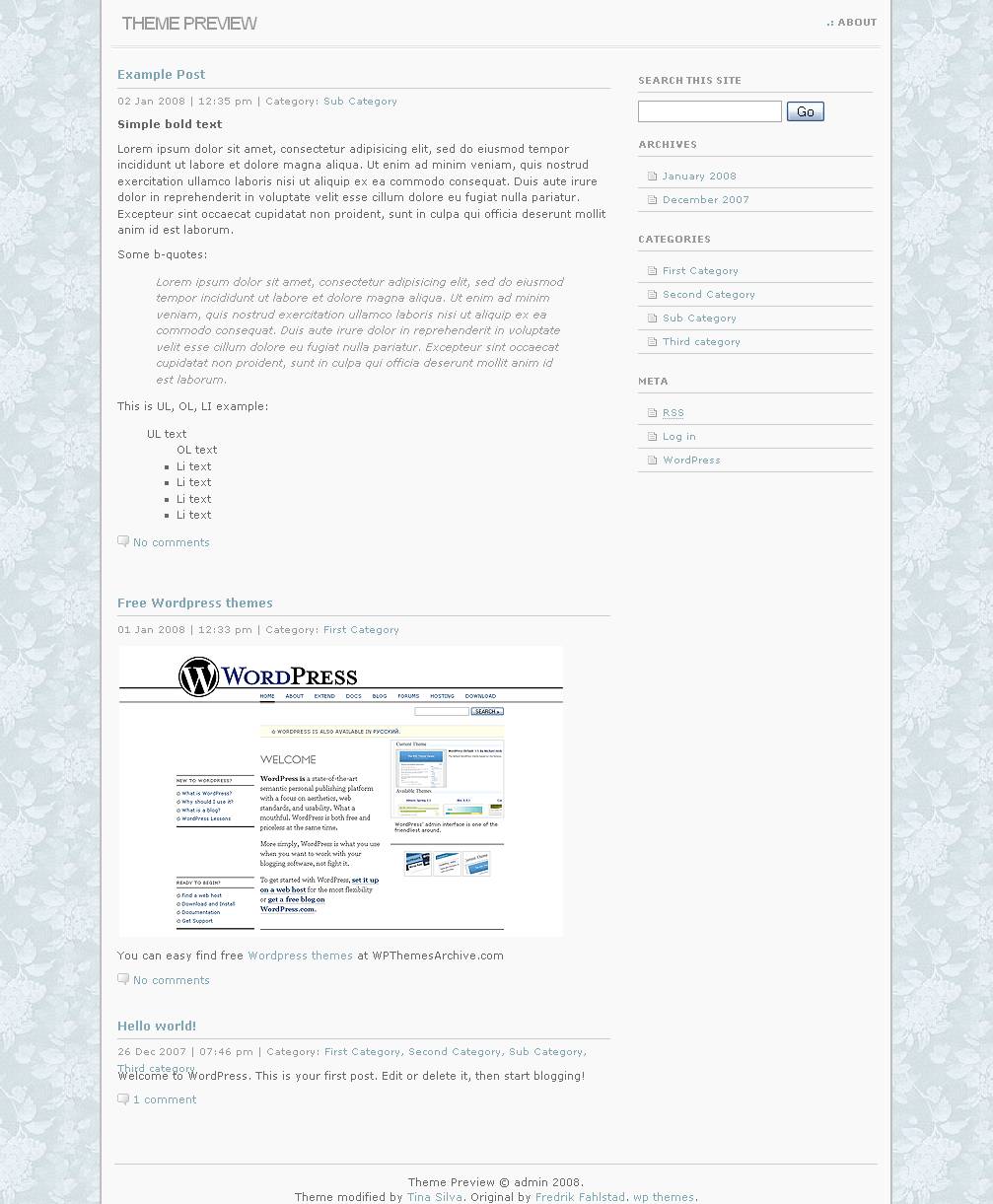 download Serenity theme